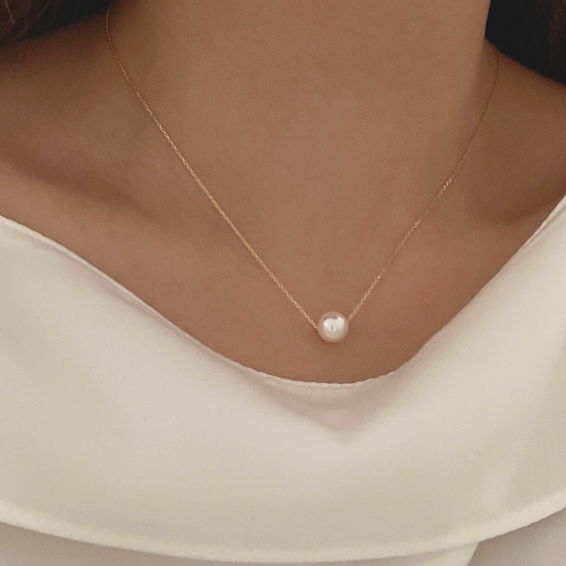 [sale] silver925 basic pearl necklace
