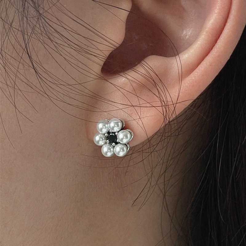 [sale] silver925 flower pearl earring