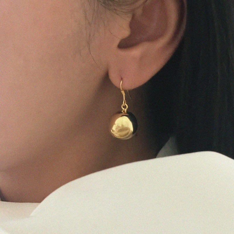 silver925 bong bong gold earring